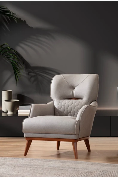 EDSY HOME Elize Berjer Tekli Koltuk Bej