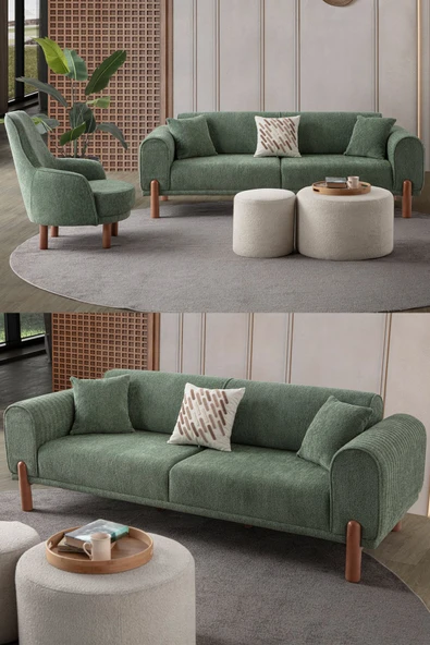 EDSY HOME Armoni 3+1 Koltuk Takımı Yeşil