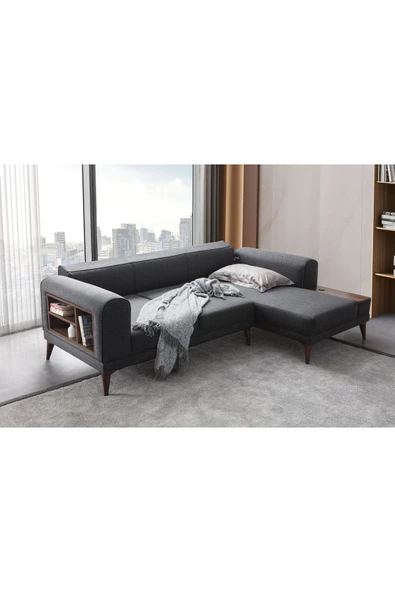 EDSY HOME Drog Köşe Koltuk Takımı Antrasit - Resim 4