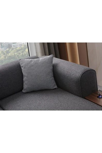 EDSY HOME Drog Köşe Koltuk Takımı Antrasit - Resim 8