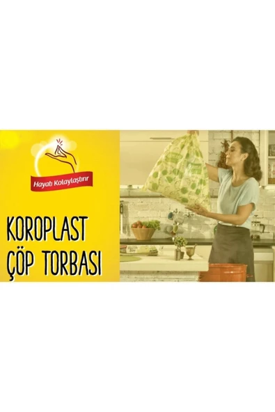 Koroplast Güçlü Çöp Torbası Orta Boy 15 Adet 4lü - 3