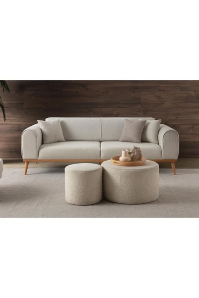 EDSY HOME Rebul 3+1 Koltuk Takımı Bej Renk - 3