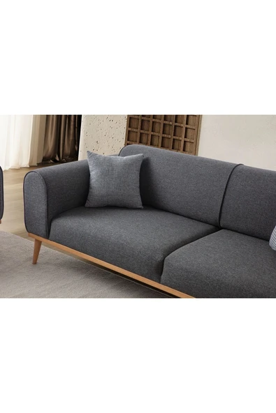 EDSY HOME Rebul 3+1 Koltuk Takımı Antrasit - 8