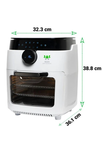Wiami Airfryer Oven RA-011W 12 lt Beyaz Yağsız Fritöz Teşhir - 4