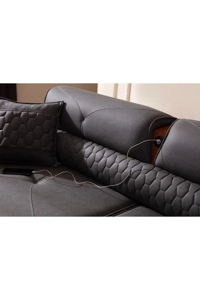 EDSY HOME Elize 3'lü Koltuk Antrasit - 2