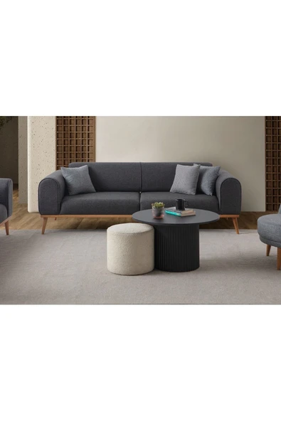 EDSY HOME Rebul 3'lü Koltuk Antrasit - 2
