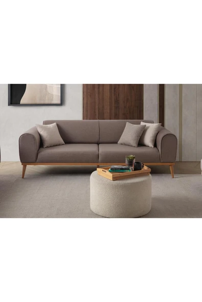 EDSY HOME Rebull 3+1 Koltuk Takımı Kahverengi + Sütlü Kahve - 2