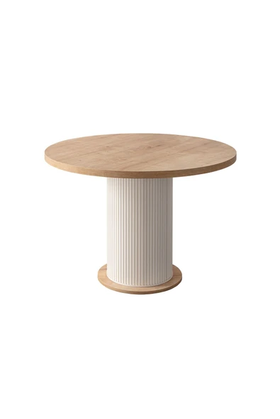 EDSY HOME Safir Meşe Yuvarlak Masa ( Ayak Plastik ) ürün görseli 1