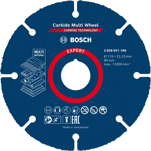 Bosch EXPERT Carbide Multi Wheel Kesici Disk 115mm - 1