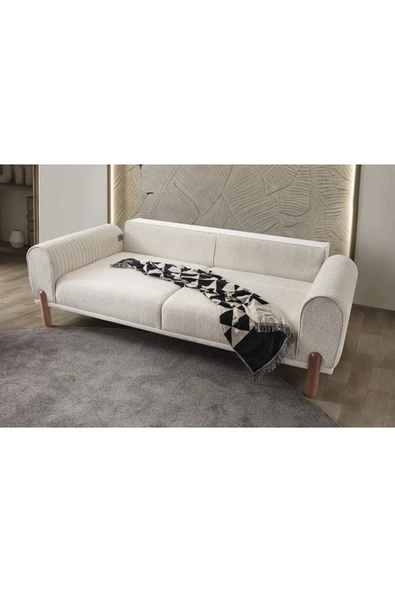 EDSY HOME Armoni 3'lü Koltuk Krem - Resim 3