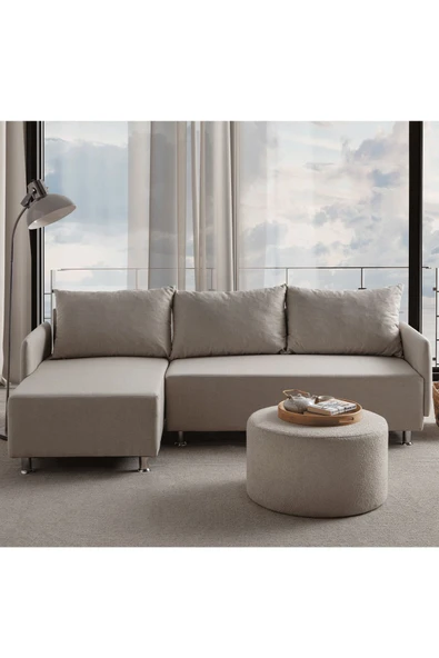 EDSY HOME Mondy Köşe Koltuk Takımı Krem - Resim 2