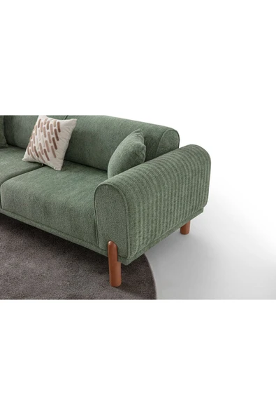 EDSY HOME Armoni 3'lü Koltuk Yeşil - 6