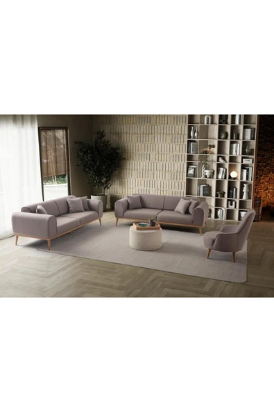 EDSY HOME Rebull 3+3+1 Koltuk Takımı Kahverengi - 2
