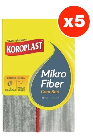 Koroplast Mikrofiber Cam Bezi x 5 Adet