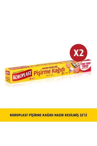 Koroplast Pişirme Kağıdı Hazır Kesilmiş 16'lı X  2 Adet