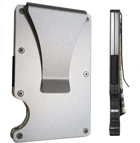 Valkyrie RFID Korumalı Alüminyum Metal 20 Kart Kapasiteli İnce Hafif Güvenli Kartlık Gümüş - 9