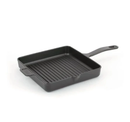 Sürel Degrade Mat Siyah 30cm Kare Izgara Demir Döküm Tava