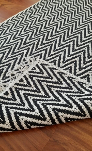 Pamuklu Cotton Kilim Çift Taraflı Yıkanabilir Dekoratif (80x150)