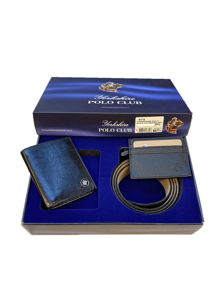 Polo Club 3'lü Erkek Cüzdan Kemer Kartvizitlik Çeyizlik Set
