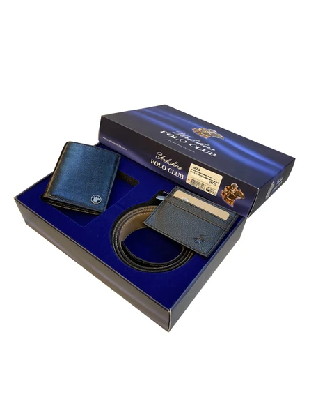 Polo Club 3'lü Erkek Cüzdan Kemer Kartvizitlik Çeyizlik Set - 2