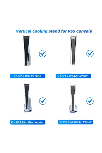PS5 Slim / Fat  Kasa Uyumlu Soğutma ve Şarj Ünitesi Uyumlu TP5-3557 - Resim 3