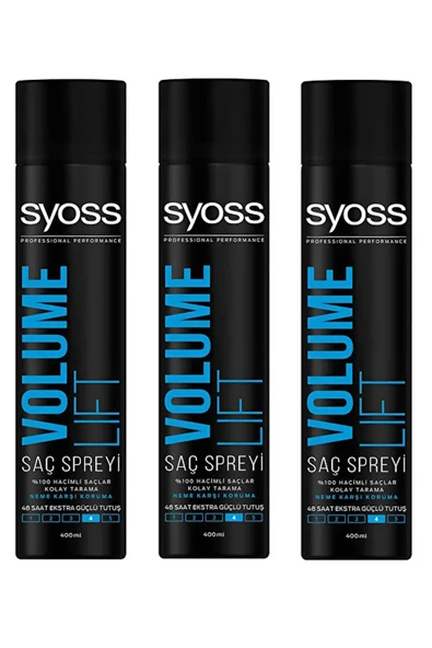 Syoss Volume Lift Saç Spreyi 400 ml x 3 Adet