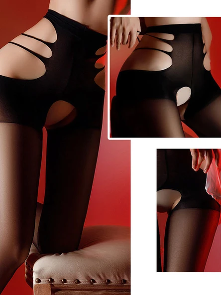 Fastieshop Transparan Külotlu Çorap - 3