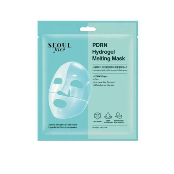 Dermal Seoul Face PDRN Hydrojel Eriyen Maske Nemlendirici Cilt Onarıcı Şeffaf Jel Maske 34 Gr 5 Adet - Resim 2
