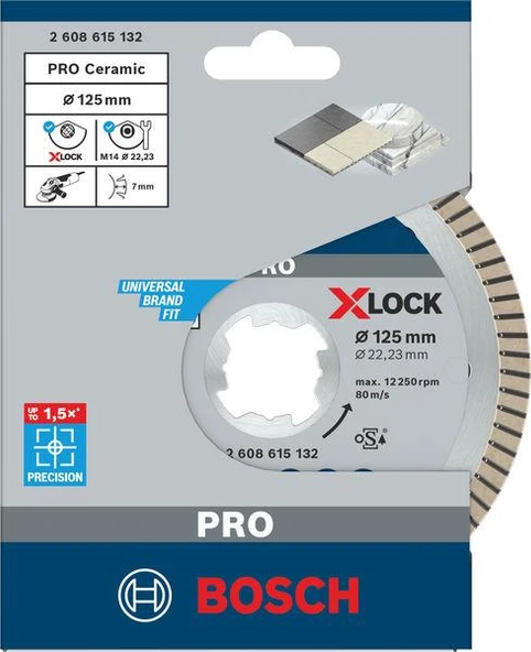 Bosch PRO Ceramic X-LOCK Elmas Kesme 125mm - 2