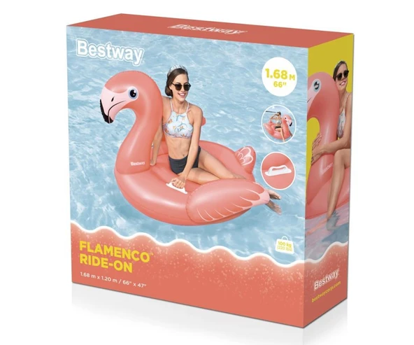 Bestway Flamingo Binici Tutunmalı 168x120cm - 41526 - 2