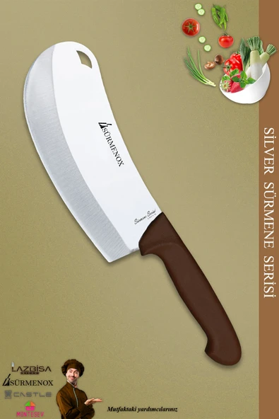 Sürmene Silver Serisi Kahve Sap Mutfak Bıçak Seti Pide Börek Pizza Salata Bıçağı (srm-032)