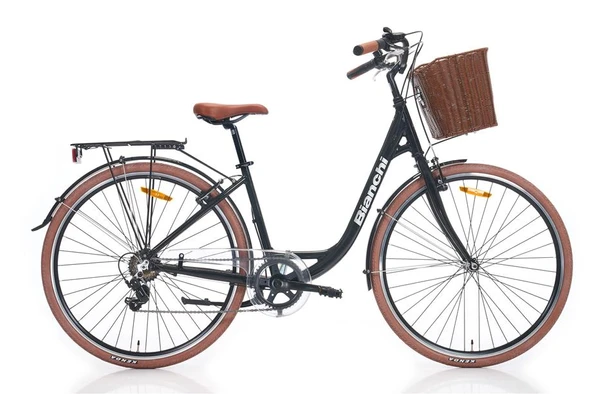 BIANCHI C281 KADIN ŞEHİR BİSİKLETİ 380H V 28 JANT 7 VİTES BLACK GREY GLOSSY ürün görseli