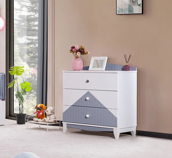 FETHİYE BEBEK ODASI TAKIMI - BEYAZ GRİ - 5