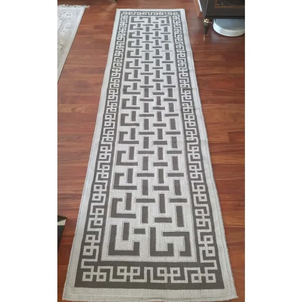 Pamuklu Bukle Lüks Kilim, Yolluk (80x300)-Luma Kreme Kahve - 2