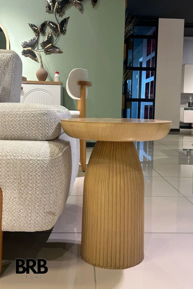 BRBSTORE Bohem mantar sehpa meşe