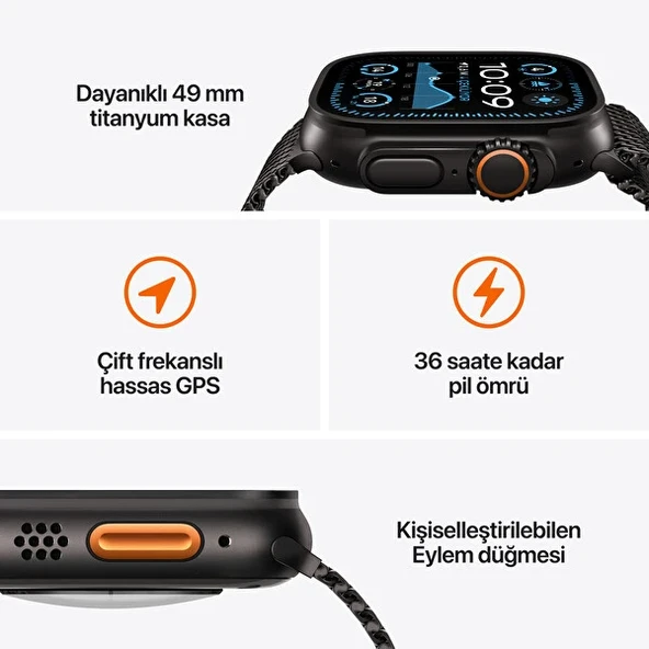 Apple Watch Ultra 2 Gps + Cellular 49MM Black Titanium Case With Black Ocean Band / MX4P3TU/A - 4