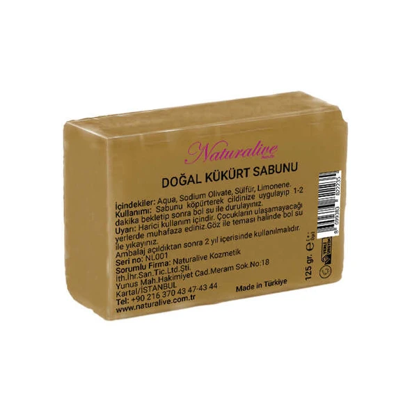 Naturalive Kükürt Sabunu 125gr