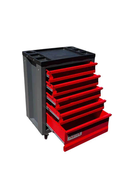 Autek Pro 5 Çekmeceli Takım Arabası Kırmızı