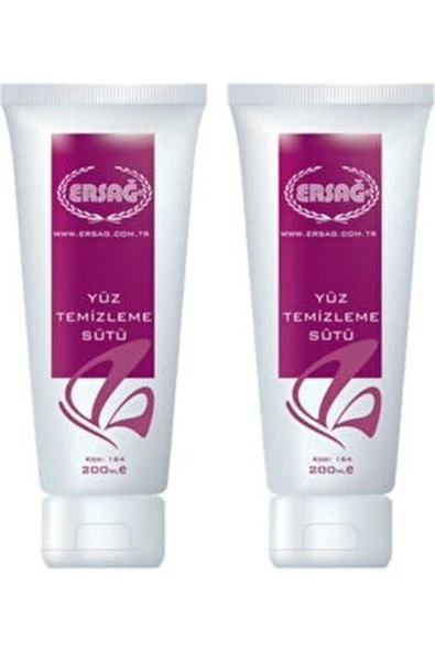 Ersağ Yüz Temizleme Sütü 200 ml 2’li Set