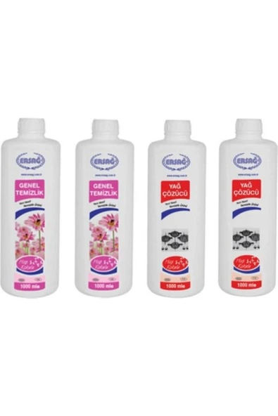 Ersağ Genel Temizlik * 2 Adet + Yağ Çöz * 2 Adet * 1000 Ml. - 1