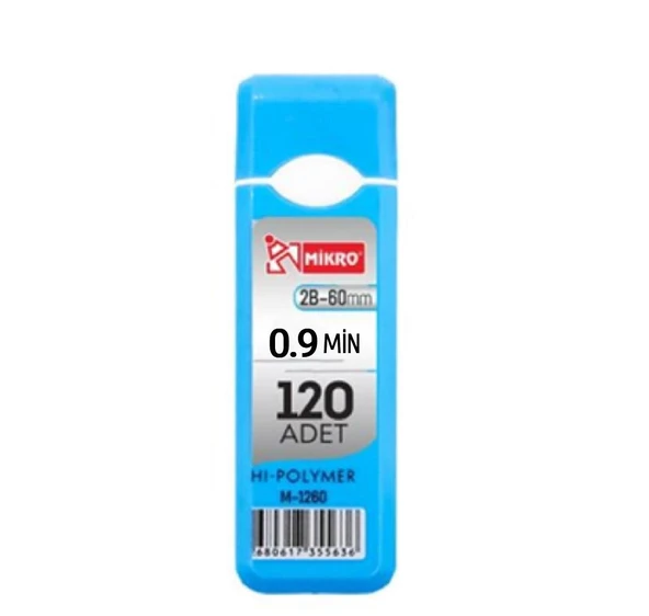 Mikro M-1260 Hi Polymer 60 mm 2B 0.9 Kalem Ucu 72 Li 3 Tüp - 2