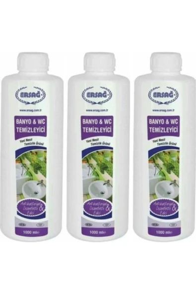 Ersağ Banyo Wc Temizleyici 3 Adet x 1000 Ml. - 1