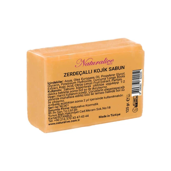 Naturalive Zerdeçallı Kojik Sabun 125gr