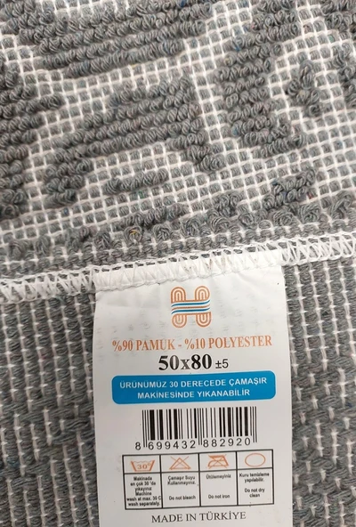 2 ADET Pamuklu Bukle Lüks Kilim (80x125)-Spiral Gri - 3