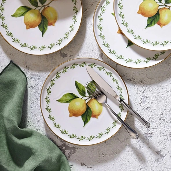 Fecra Lemone 6 Parça Pasta Tabağı Seti - 2