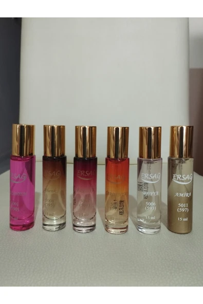 Ersağ  Parfüm 6 lı Set 15ml( Krizantem&Ahenk&Frezya&Gardenya&Reyya&Amira)