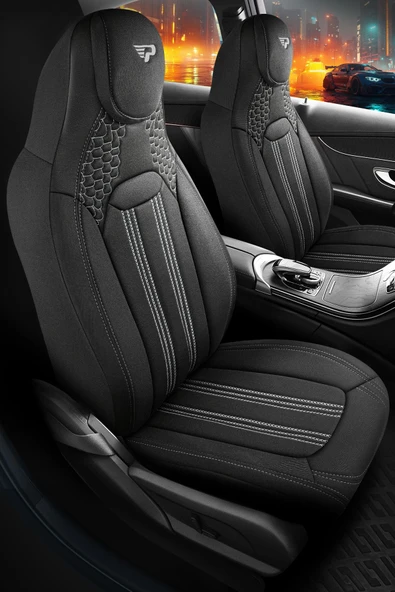 Panda Kılıf Panda Hunter Lakost Kumaş Ortopedik Destekli Oto Koltuk Kılıfı-tam Set - 6