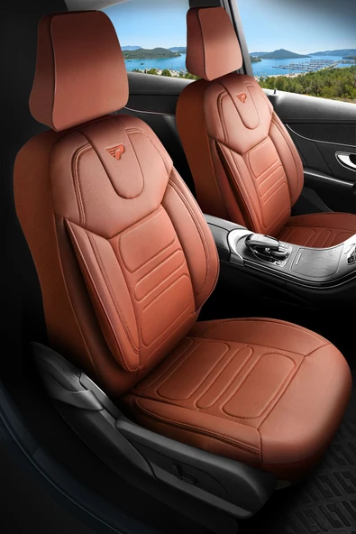 Panda Kılıf PANDA RODOS SERİSİ DERİ ORTOPEDİK OTO KOLTUK KILIFI - TAM SET - 2