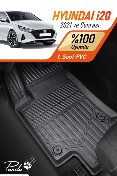 Panda Kılıf HYUNDAİ İ20 2021- SONRASI 4D HAVUZLU PASPAS TAKIMI - 1