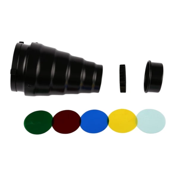 Gdx SN-01 120mm Çaplı Petekli Snoot Bowens Adaptörlü Stüdyo Flaş Aksesuarı - 2